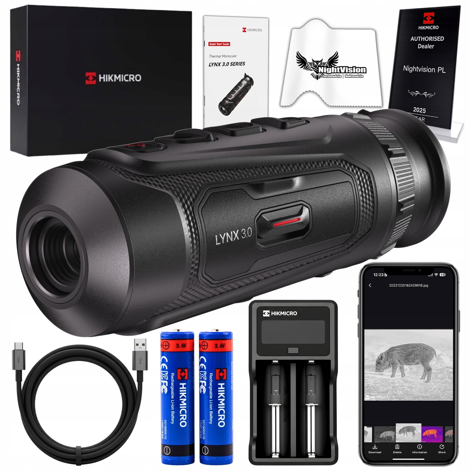 Termovizní kamera Termovizor Monokular Hikmicro Lynx LE10 3.0 V3