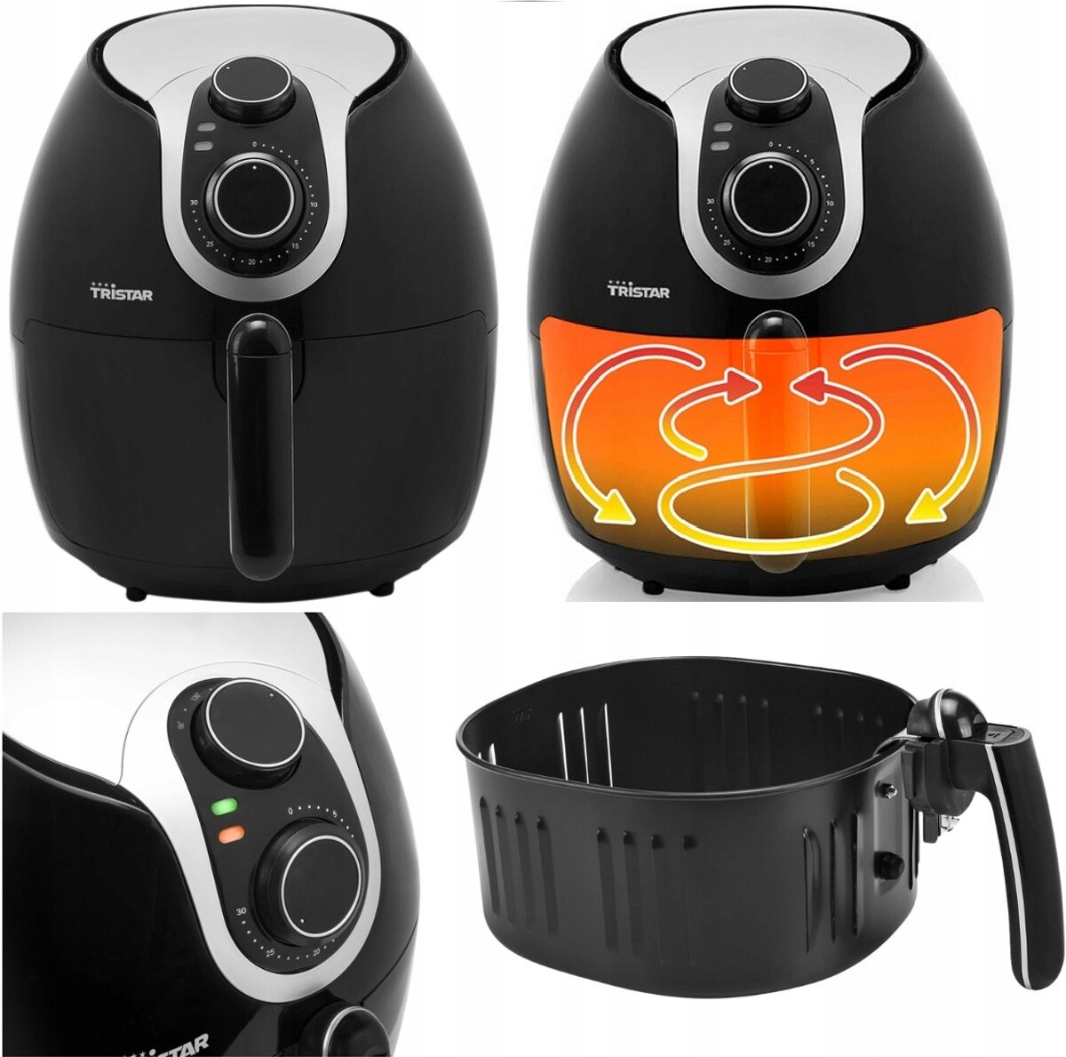 Moderní beztuková Fritéza Airfryer 5,2L Rodina Na Zdravo Be Fit