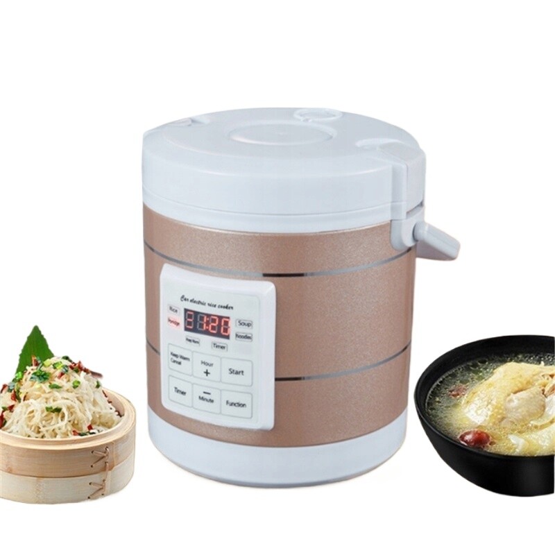 Rýžovar do auta 1,6L Multicooker turistický 12V 24V Tir bus LCD časovač