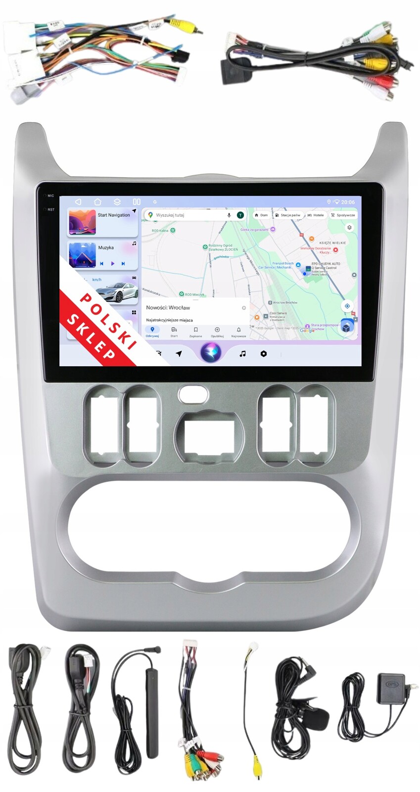 Navigace Rádio 2DIN Android Dacia Logan I Sandero 1 A 3 Gb Dsp Carplay Lte