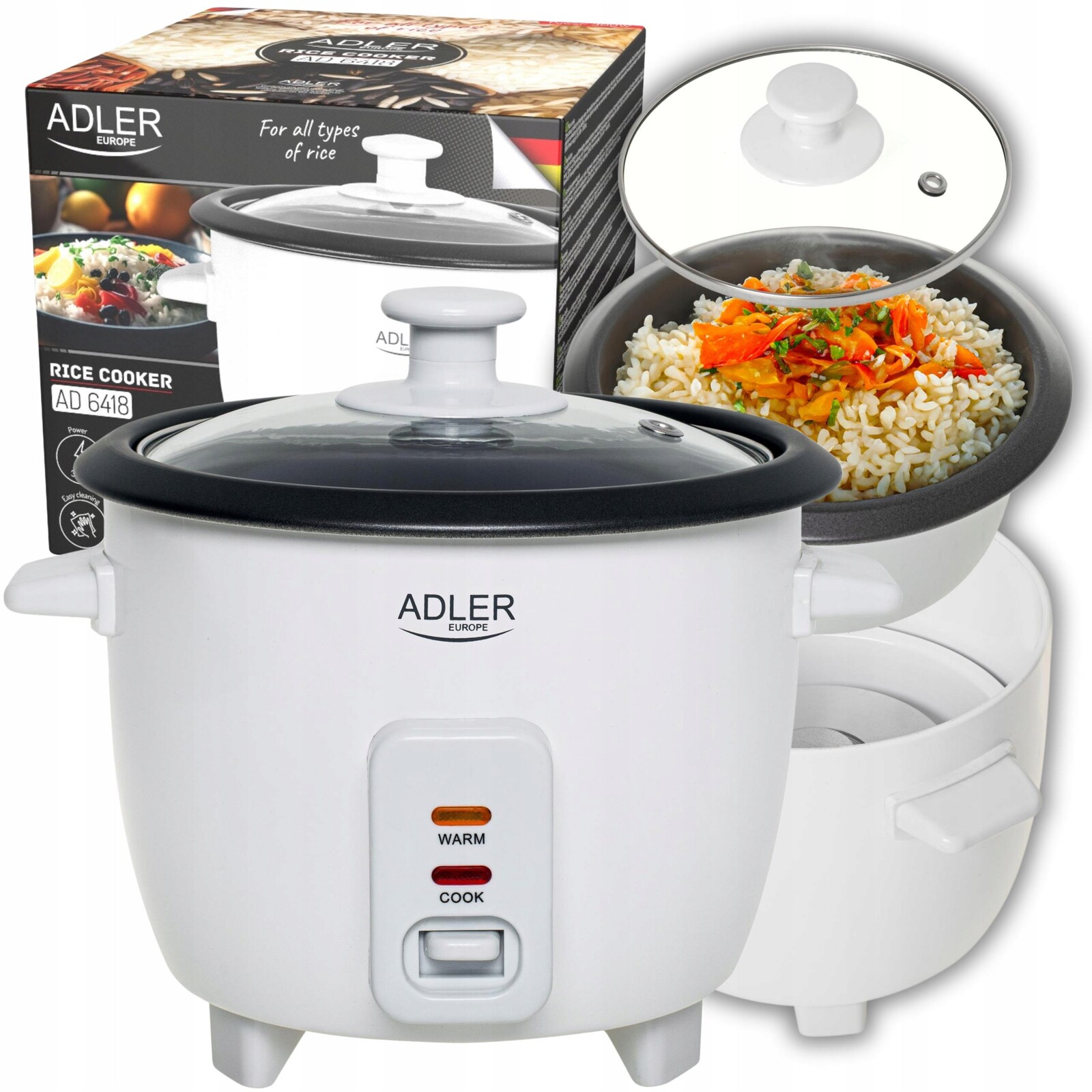 Elektrický rýžovar Hrnec na vaření rýže 0,6 l Ricer Cooker Parní hrnec 300 W