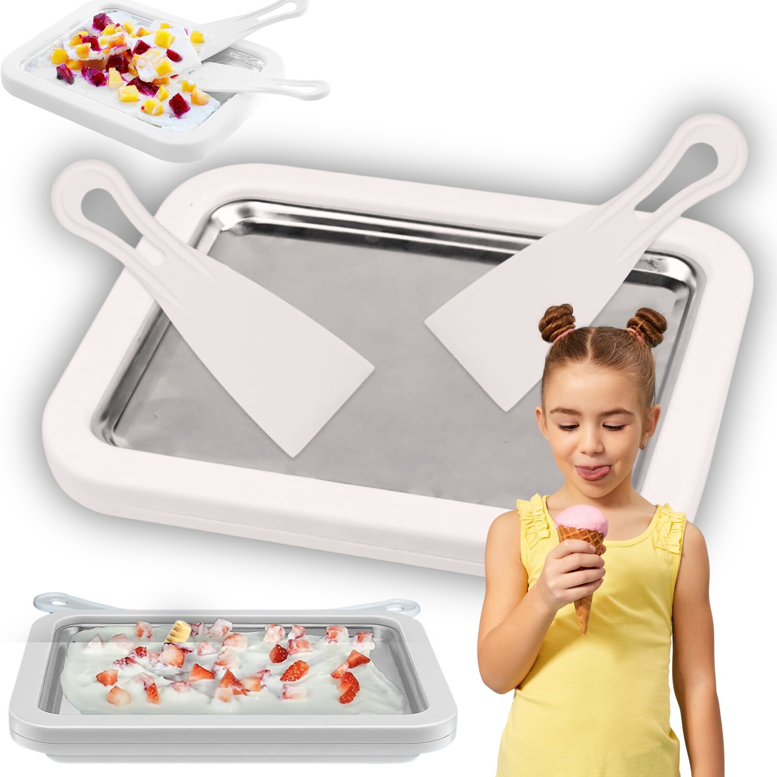 Stroj Na Výrobu Thajské Zmrzliny, Podnos Na Zmrazování