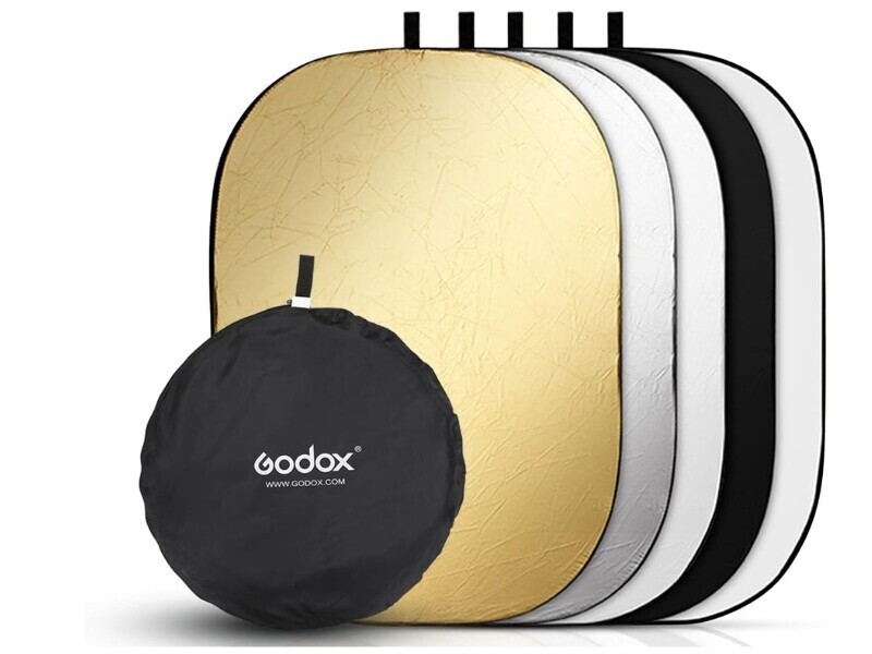 Skládací fotografické blendy 5v1 Oválná vícedisková Blenda 60x90 cm Pouzdro