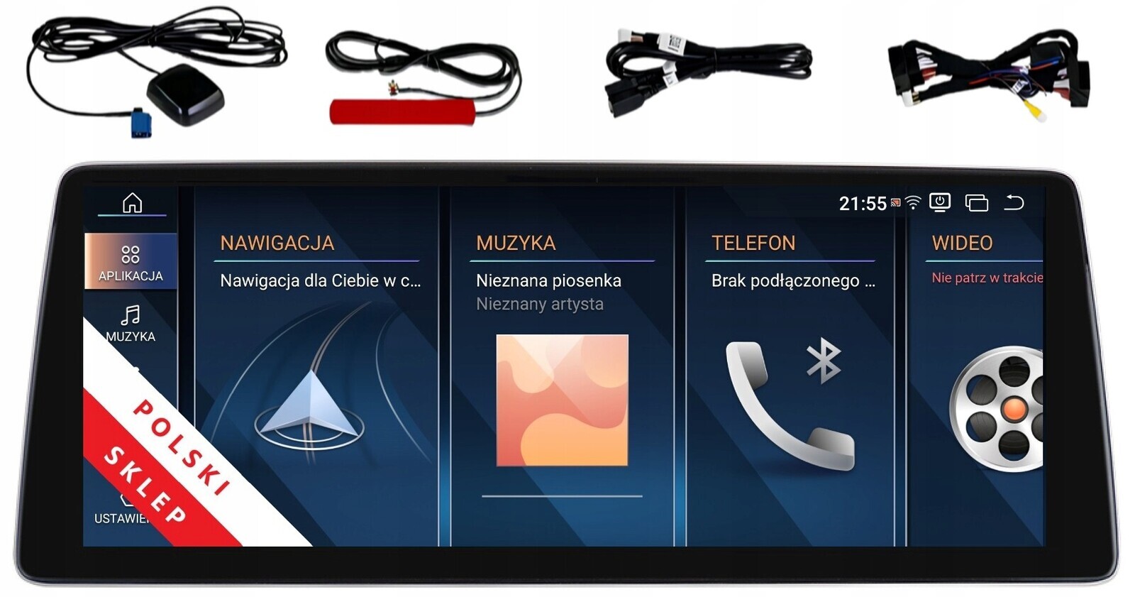 Radio Navigace Monitor Android Bmw 5er F10 F11 4/128GB Carplay Dsp Lte 668