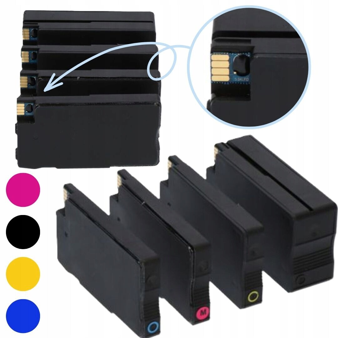 4x náhradní inkoust pro Hp 953XL sada 8720 8730 8210 7720 8710 7730 7740