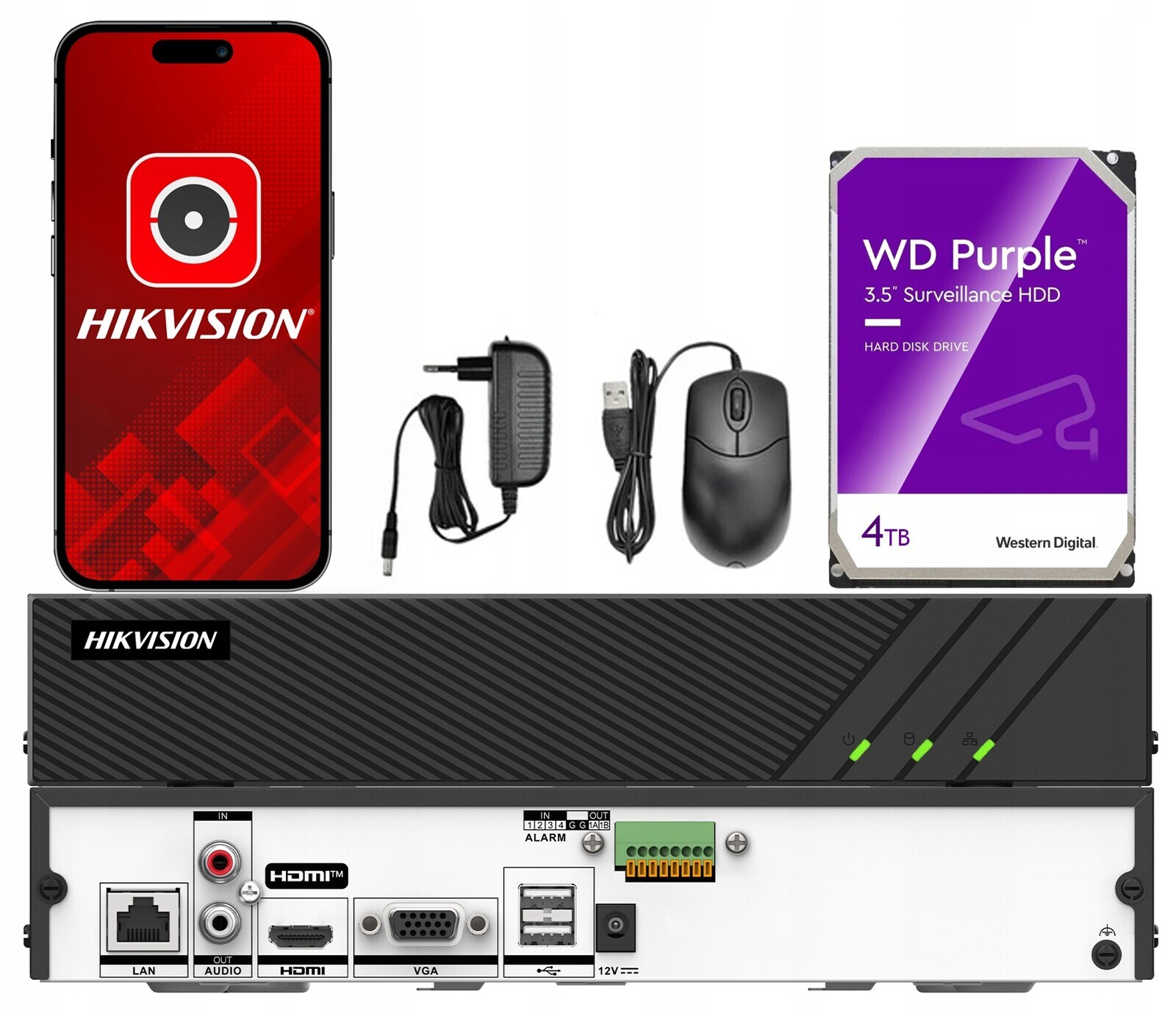 Ip rekordér Hikvision DS-7608NI-Q1(E) 8 kanálů pro 8MPx HikConnect 4TB