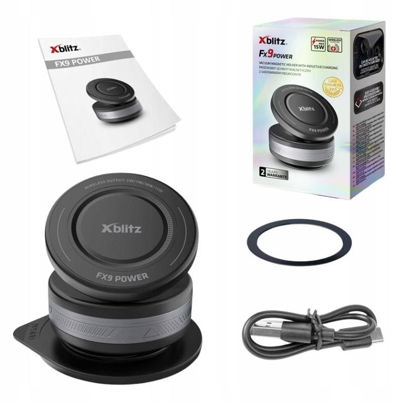 Xblitz FX9 Power Vakuový Magnetický Držák S Indukčním Nabíjením