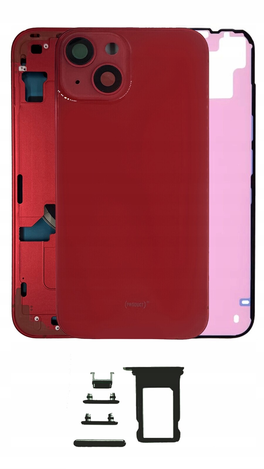 Kompletní pouzdro Červené pro Apple iPhone 14, tělo, rámeček, náhrada