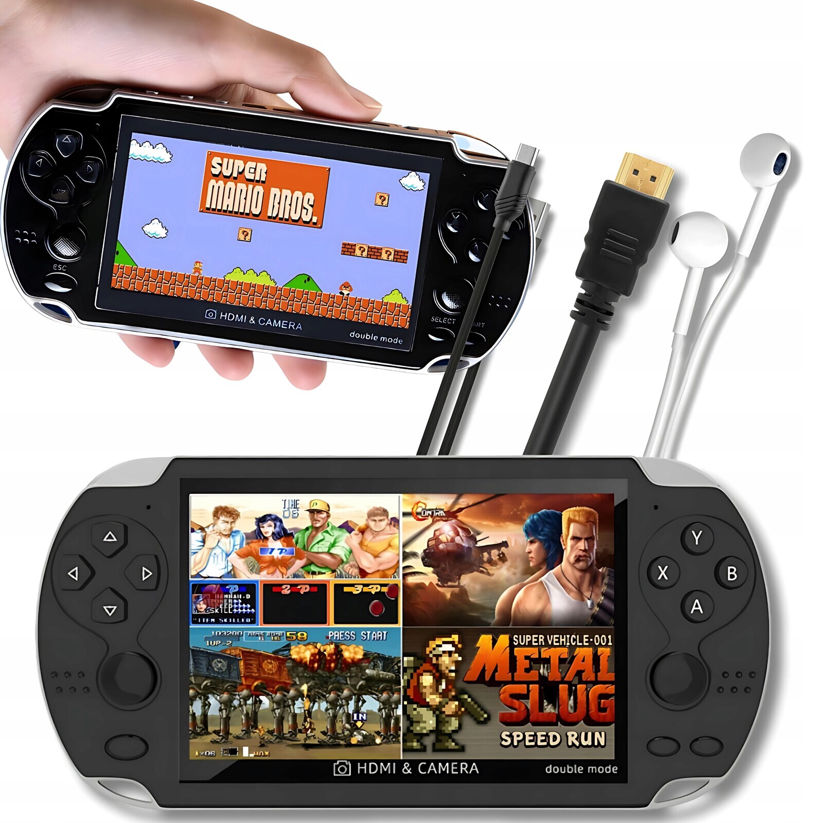 Přenosná Herní Konzole X Mini Pro Retro 1000+ Her 8 Gb Pl Menu Tv 5,1