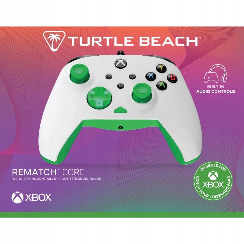 Turtle Beach Rematch Core, drátový herní ovladač pro Xsx, Xone, Pc White/Gr