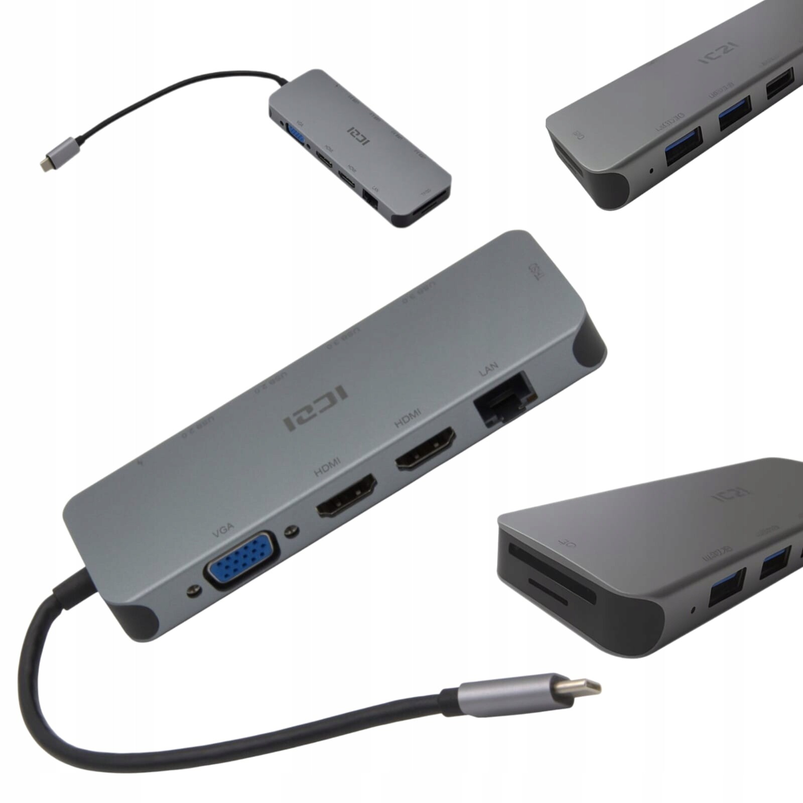 Hub Dokovací Stanice Pro 2 Monitory, 2 Výzvy Pro Pc Počítače Notebooku Usb-c