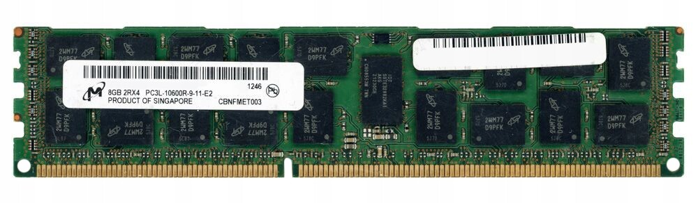 Micron 8GB DDR3 2Rx4 1333MHz Reg Ecc PC3L-10600R