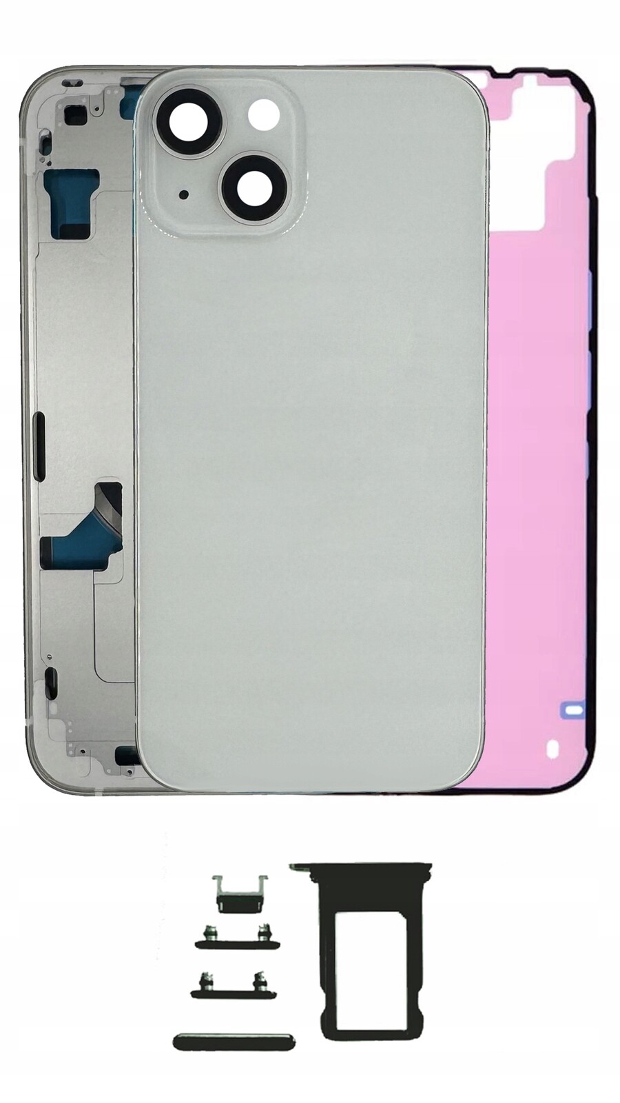 Kompletní pouzdro Bílé pro Apple iPhone 14, tělo, rámeček, náhrada