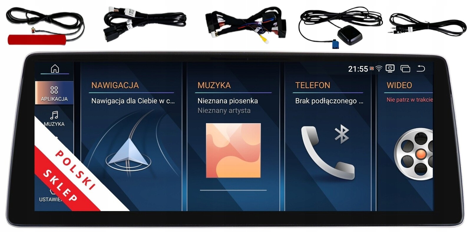 Radio Navigace Monitor Android Bmw 5er F10 F11 4GB CIC Carplay Dsp Lte 668