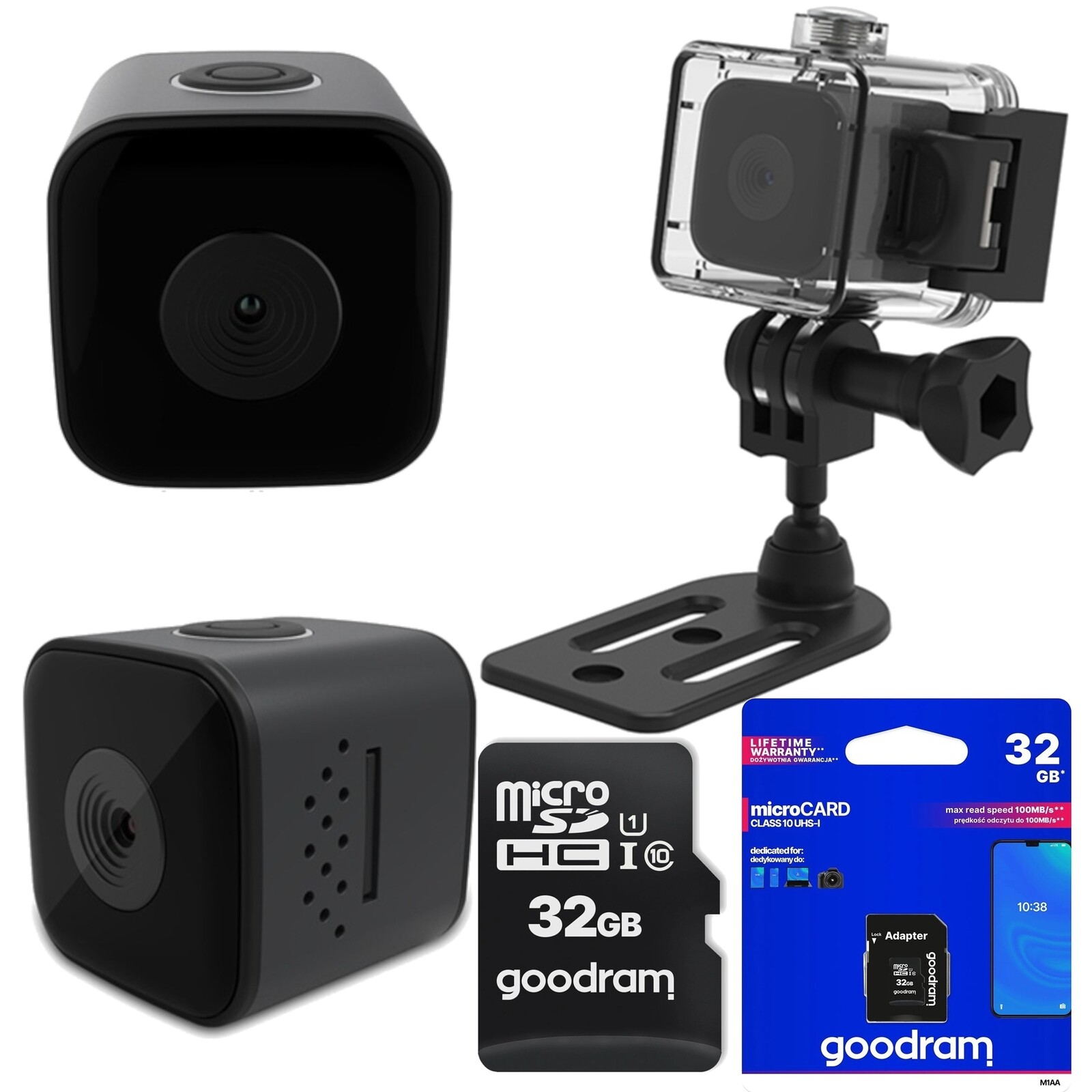 Mini Špionážní Kamera SQ28 Full Hd Detekce Pohybu Pouzdro S Paměťovou Kartou