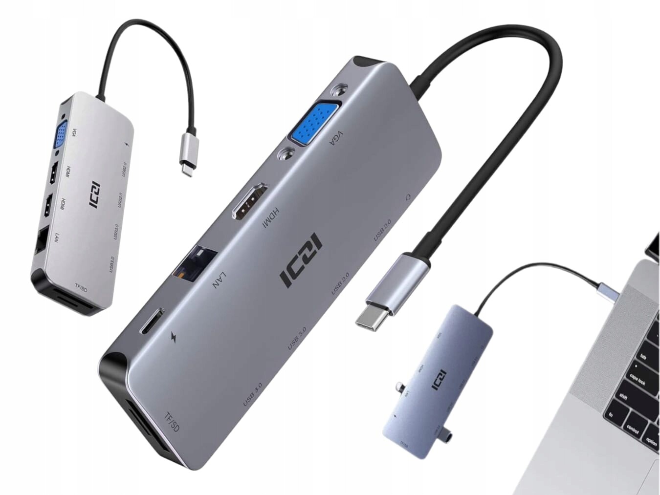 Dokovací stanice pro notebook Huawei Usb-c pro 2 monitory, rozšíření obrazu