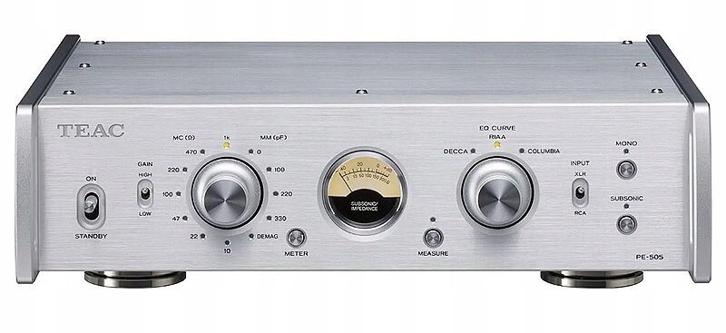 Teac PE-505 Stříbrný gramofonový předzesilovač