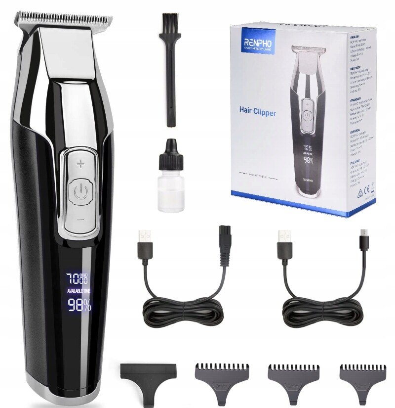 Pánský bezdrátový Led zastřihovač vlasů