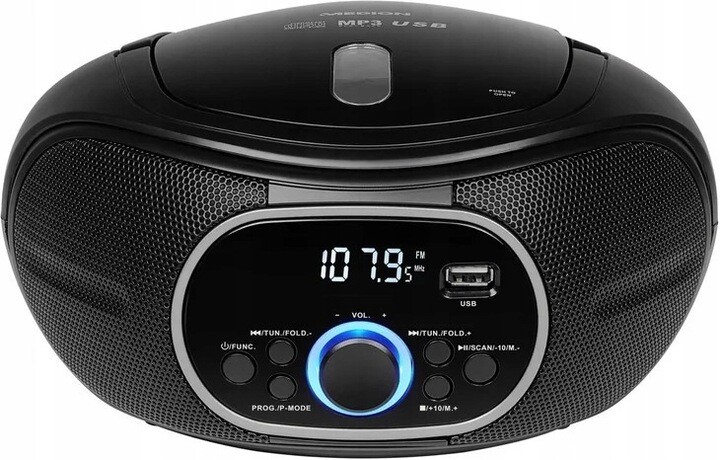 Dobré Přenosné Fm Rádio Boombox CD Přehrávač MP3 Usb Aux Sluchátkový Výstup