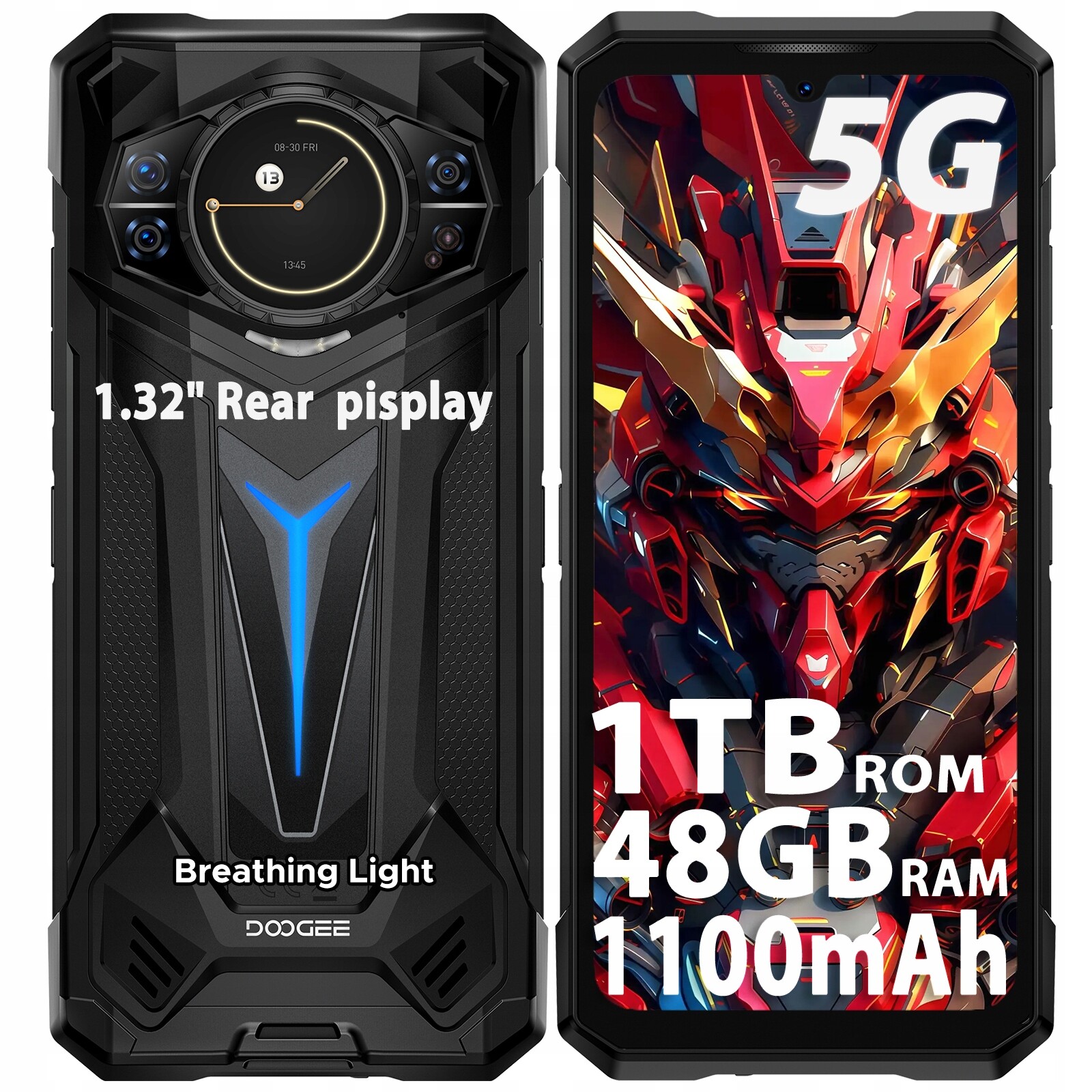 Doogee Smartphone S200Ultra 5G 48GB+1TB 11000mAh 6,72”HD Android 15/100MP/4K