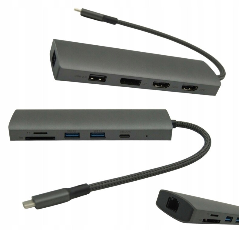 Dokovací stanice Usb-c Pd Rozšíření obrazovky 2 Monitory 4K Dream Machines