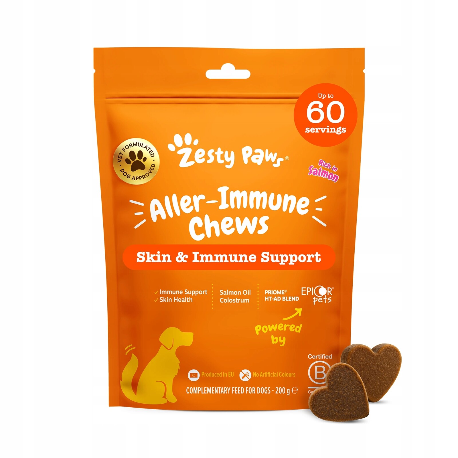 Zesty Paws Allergy & Immune Chews (60 ks) na podporu imunity
