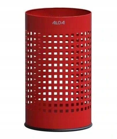 Odpadkový koš Officer 18 l, děrovaný, lakovaná ocel, červená