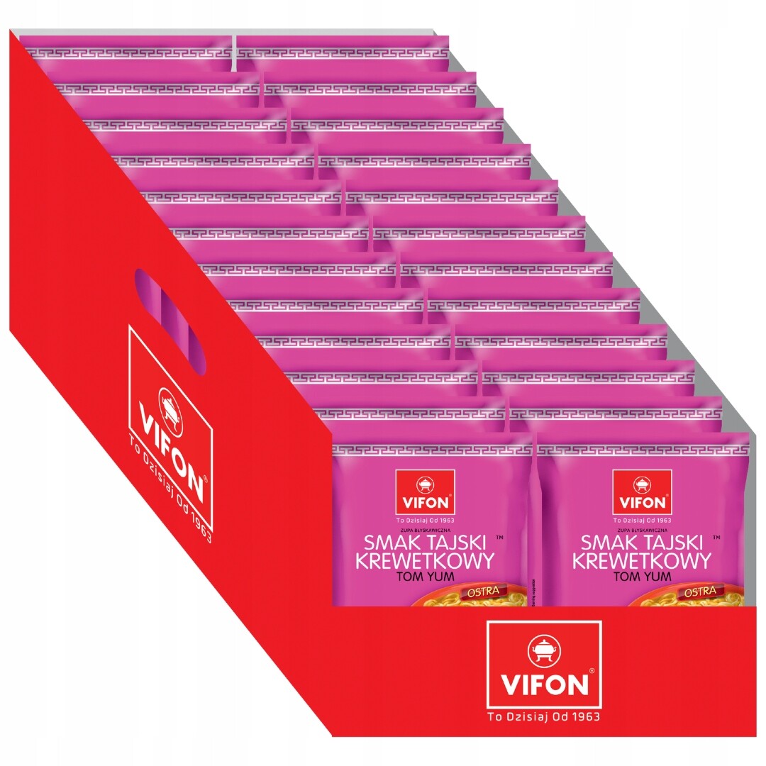 Vifon Tom Yum Instantní polévka s thajskou krevetovou příchutí, 70 g x 24 kusů