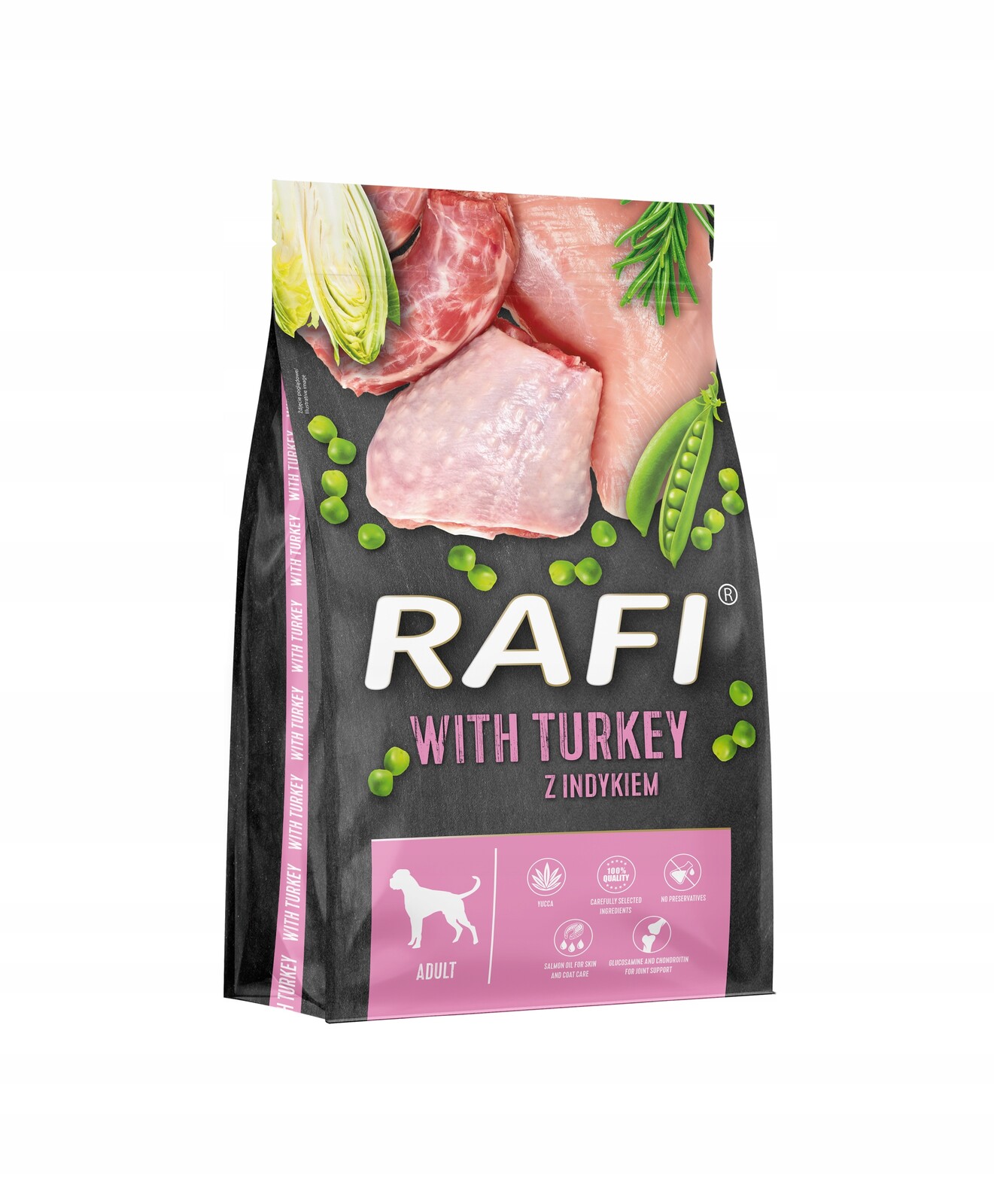 Rafi Adult Turkey 10kg suché krmivo s krůtím masem pro dospělé psy