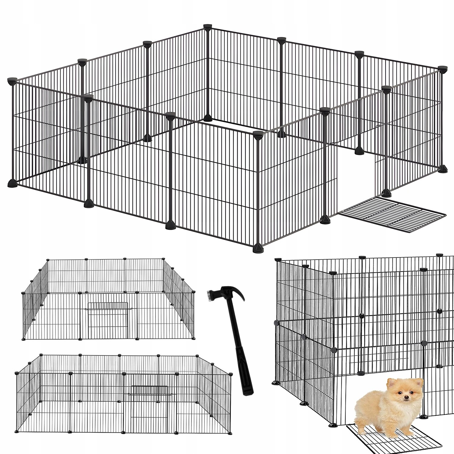 Modulární Plot Pro Malá Zvířata Ze Železné Sítě A Abs Spojovacích Prvků