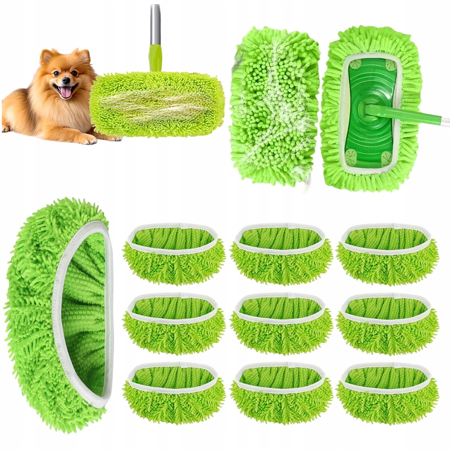 Opakovaně Použitelné Mopovací Utěrky 10 Ks 25 X 11 CM Mikrovlákno