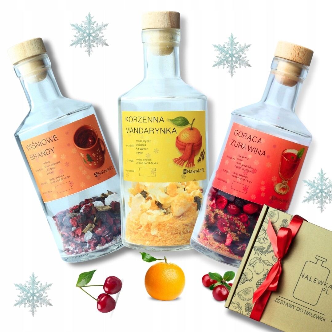 Vánoční sada na tinktury 3 příchutě dárek na Mikuláše Svátek s dárkem
