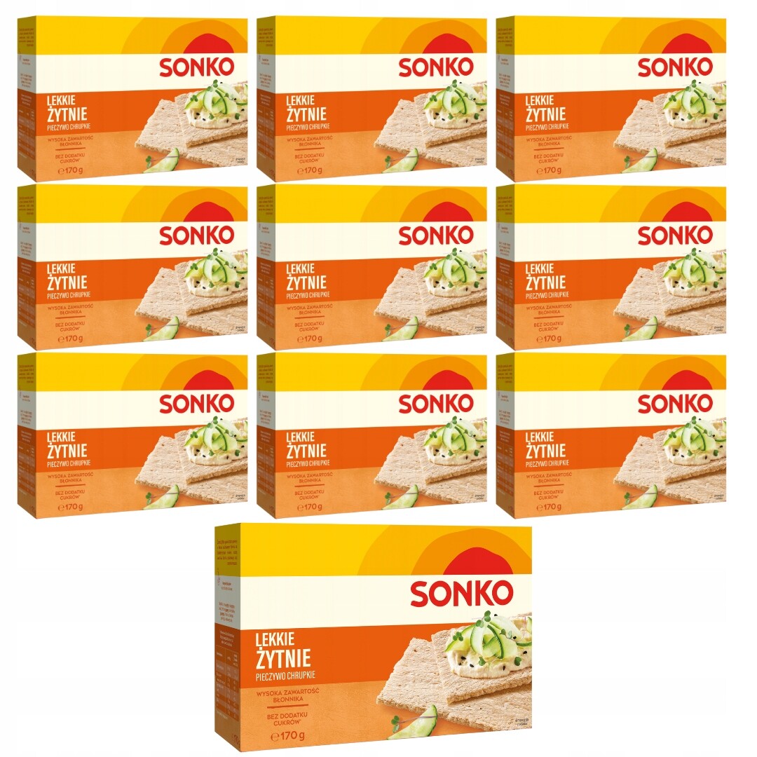 Sonko Lehký žitný Trvanlivé pečivo 170 g x 10 kusů