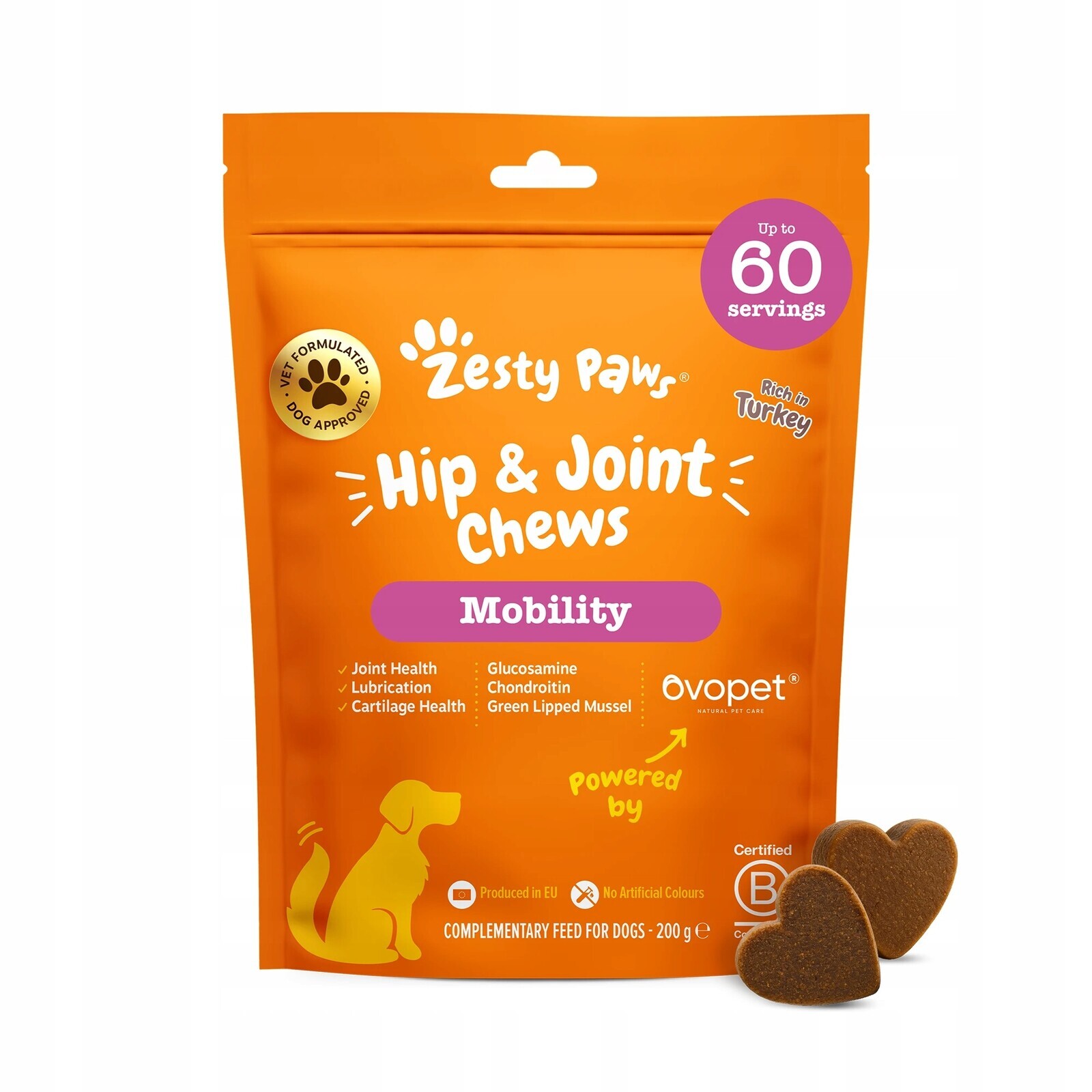 Zesty Paws Hip & Joint Chews (60 ks) na podporu kloubů a pohyblivost