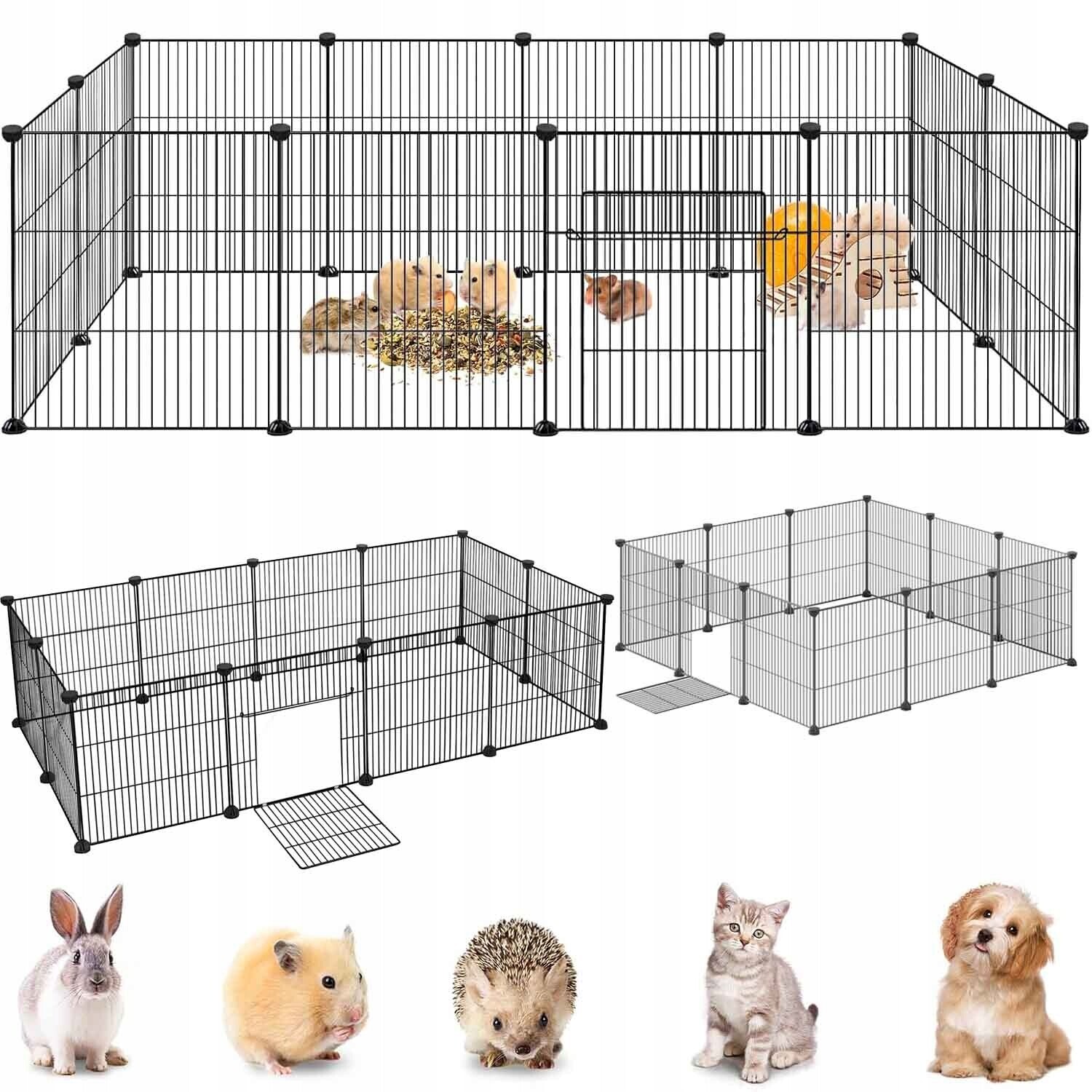 Kotec Pro Psy Ohrada Kovový Výběh Modulární Klec Pro Štěňata 72x142