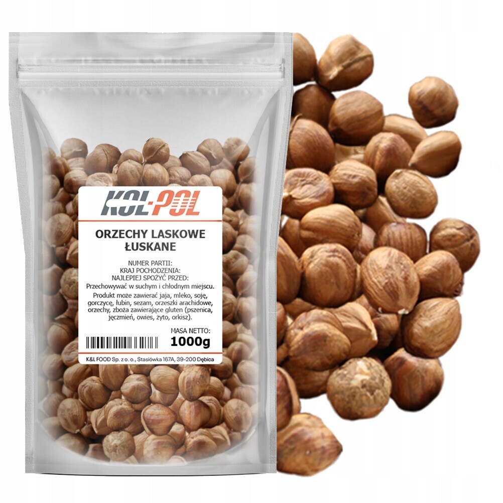 Lískové Ořechy 1kg Loupané přírodní velké čerstvé vysoce kvalitní Kol-Pol