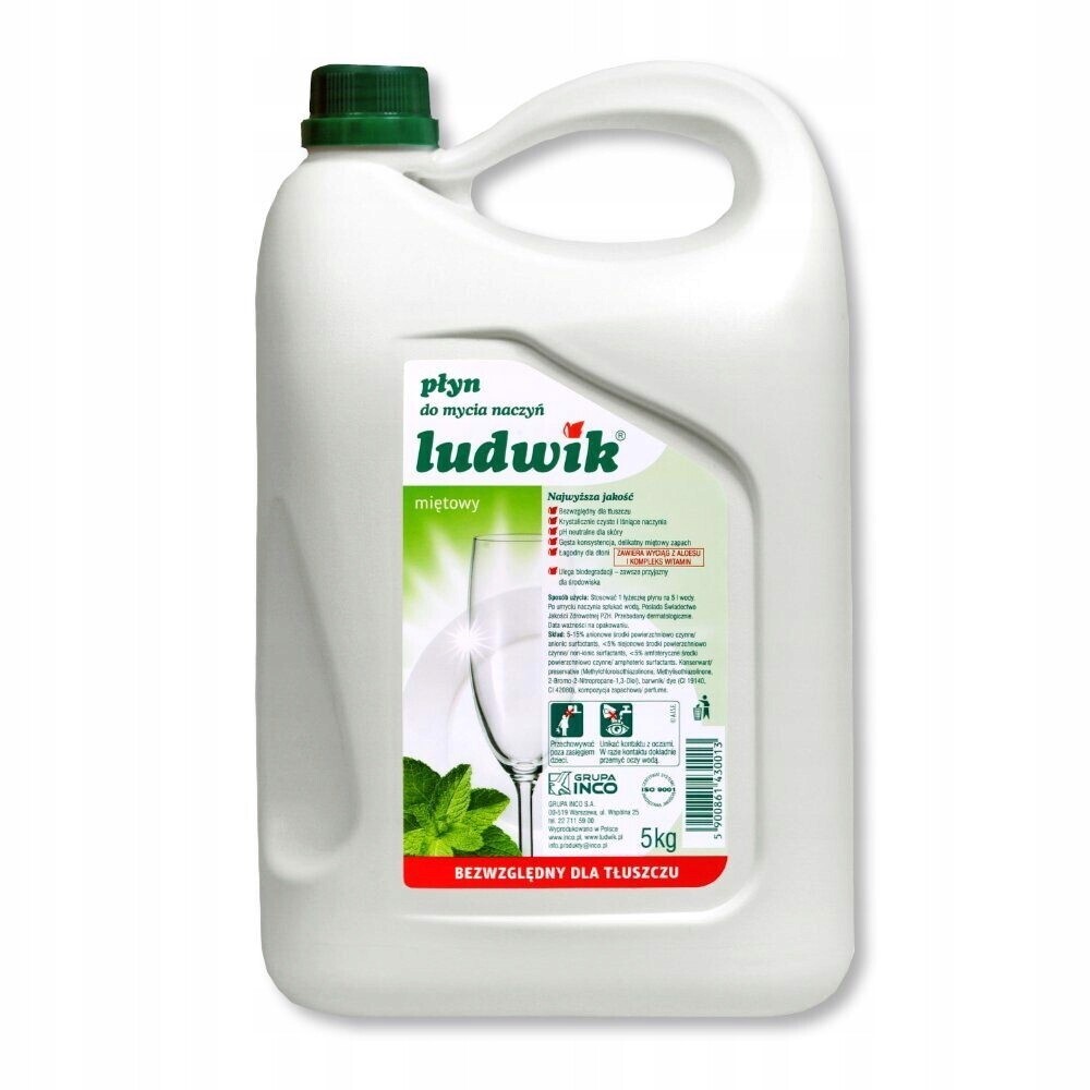 Ludwik mycí prostředek na nádobí 5 l máta