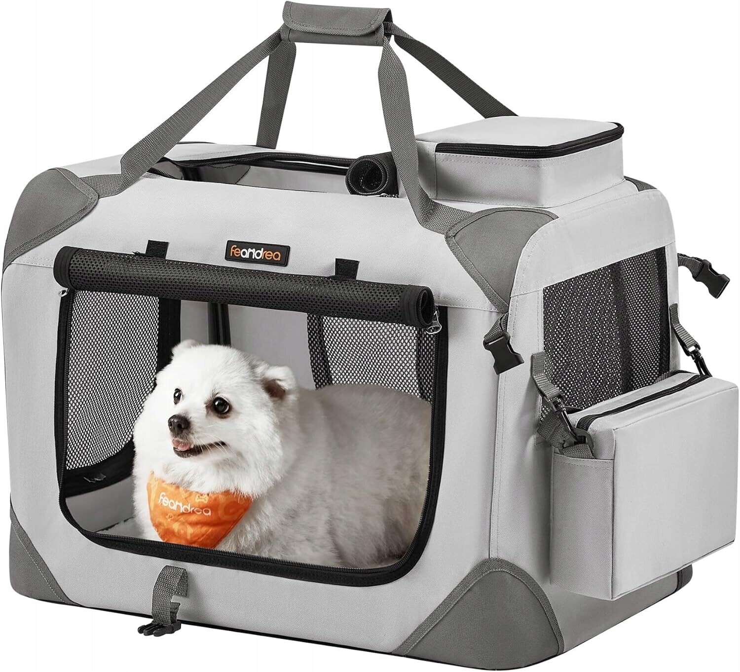 Přepravka pro psy Feandrea šedá L 42,5 cm x 60 cm 42,5 cm