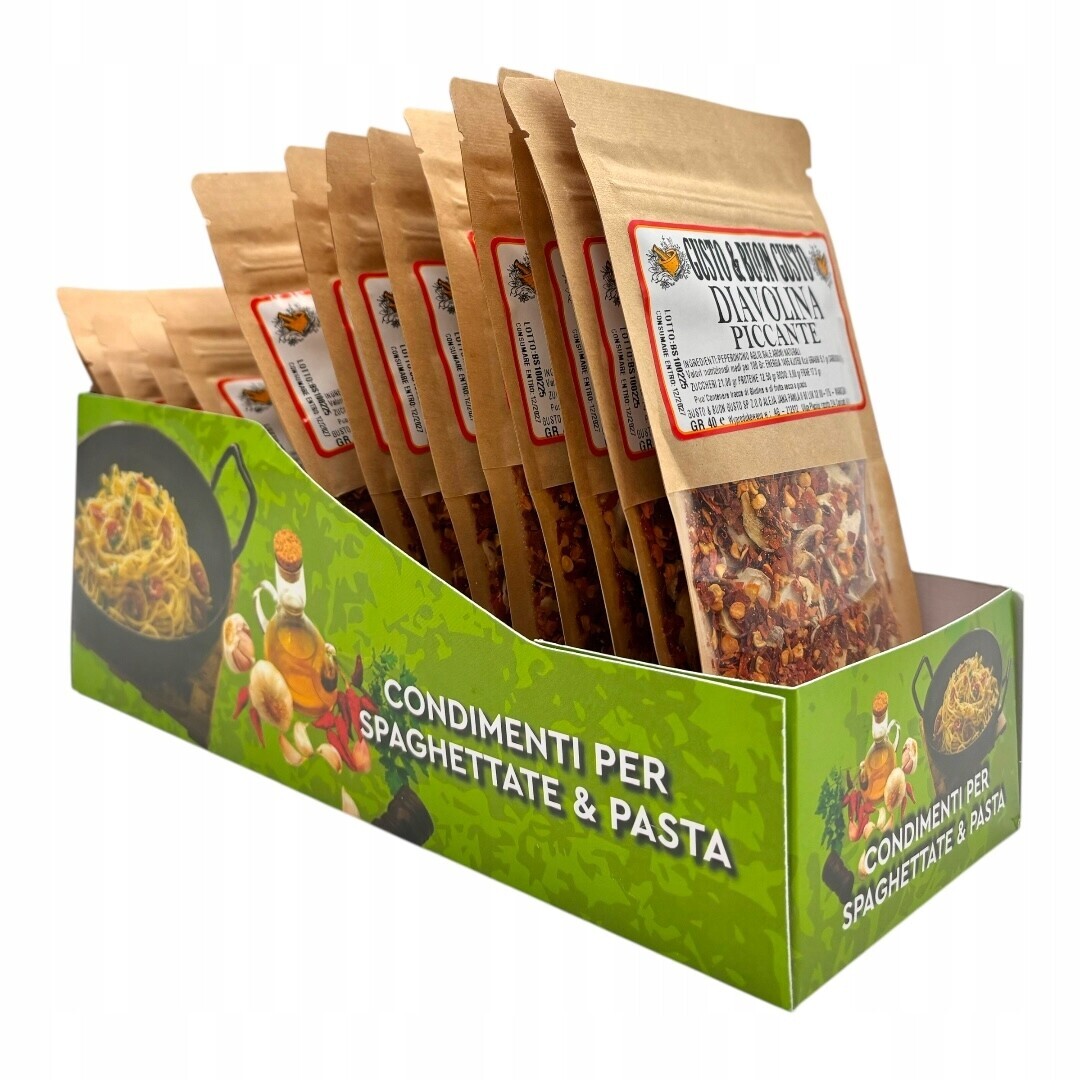 Sada 15x Spaghettata. Aglio, olio e peperoncino- Pikantní! Doypack 40 g