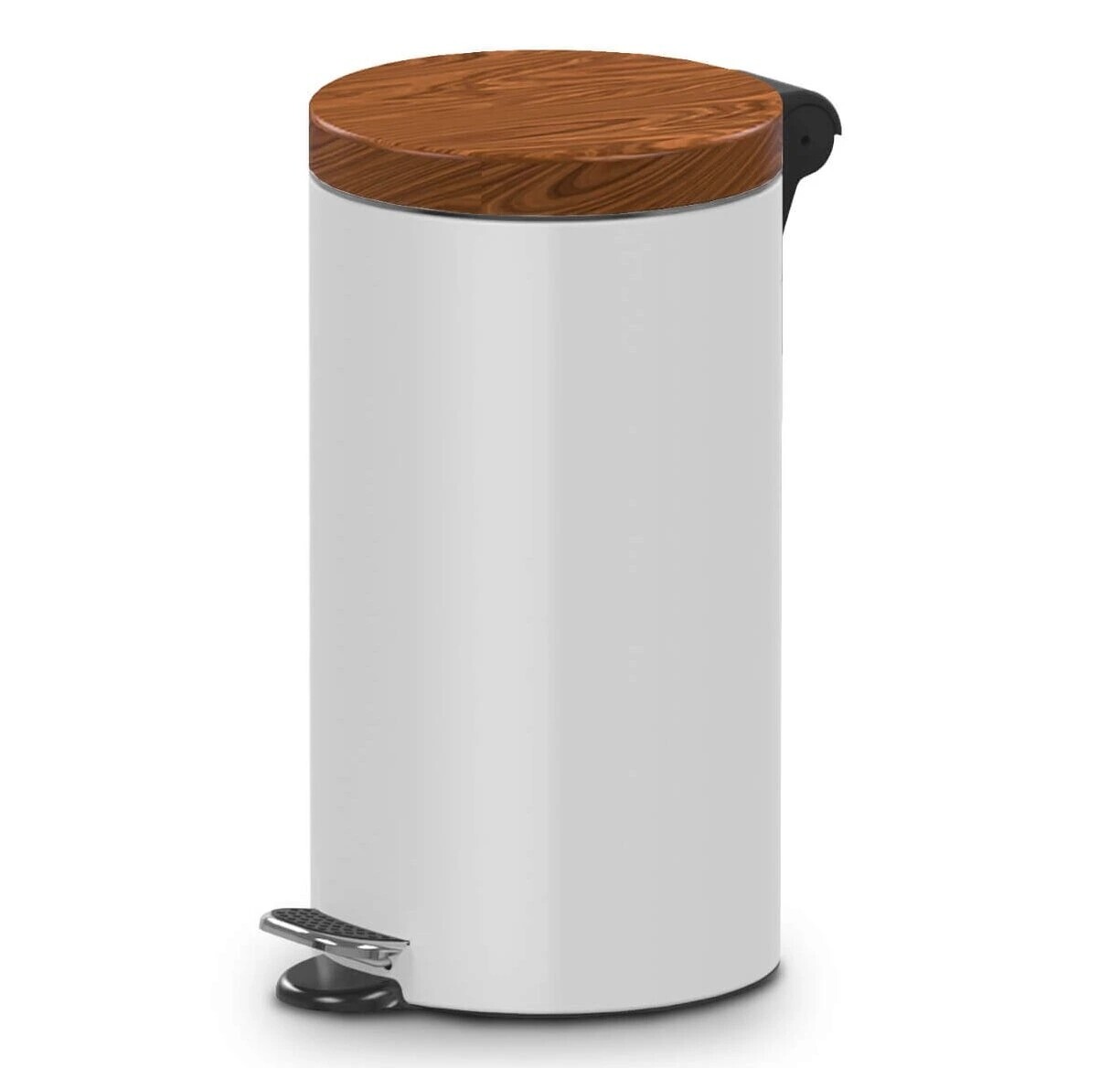 Pedálový odpadkový koš Sherwood Freedom Fresh 30 l, lakovaná ocel, bílá