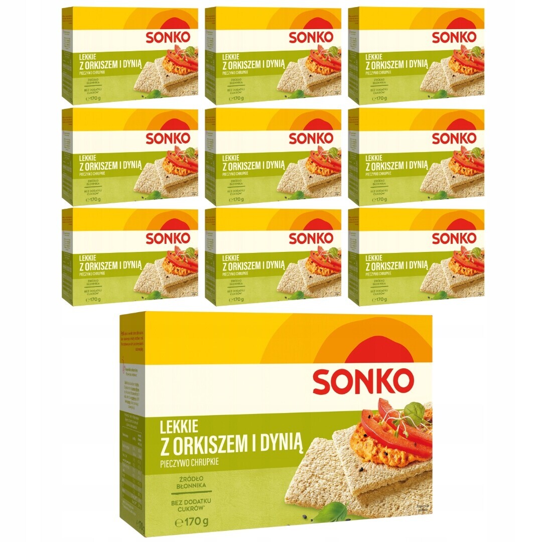 Sonko Lehké Trvanlivé pečivo se špaldou a dýní 170 g (31 kusů x 10 ks