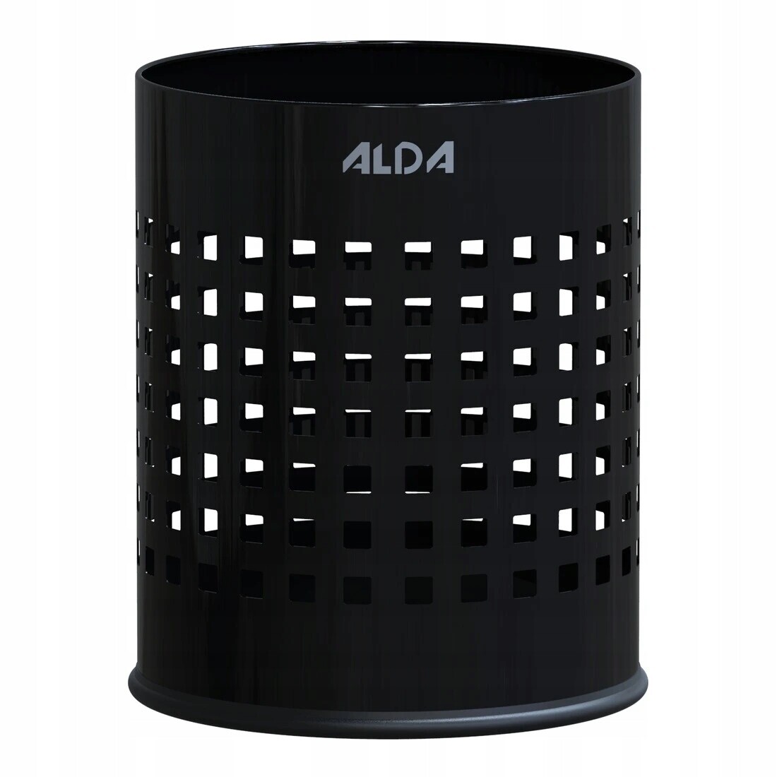 Odpadkový koš Officer 7 l, děrovaný, lakovaná ocel, černá