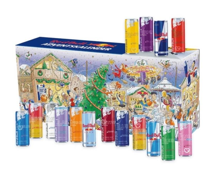 Red Bull Adventní kalendář 24x250 ml Vánoční sada Limited Edition