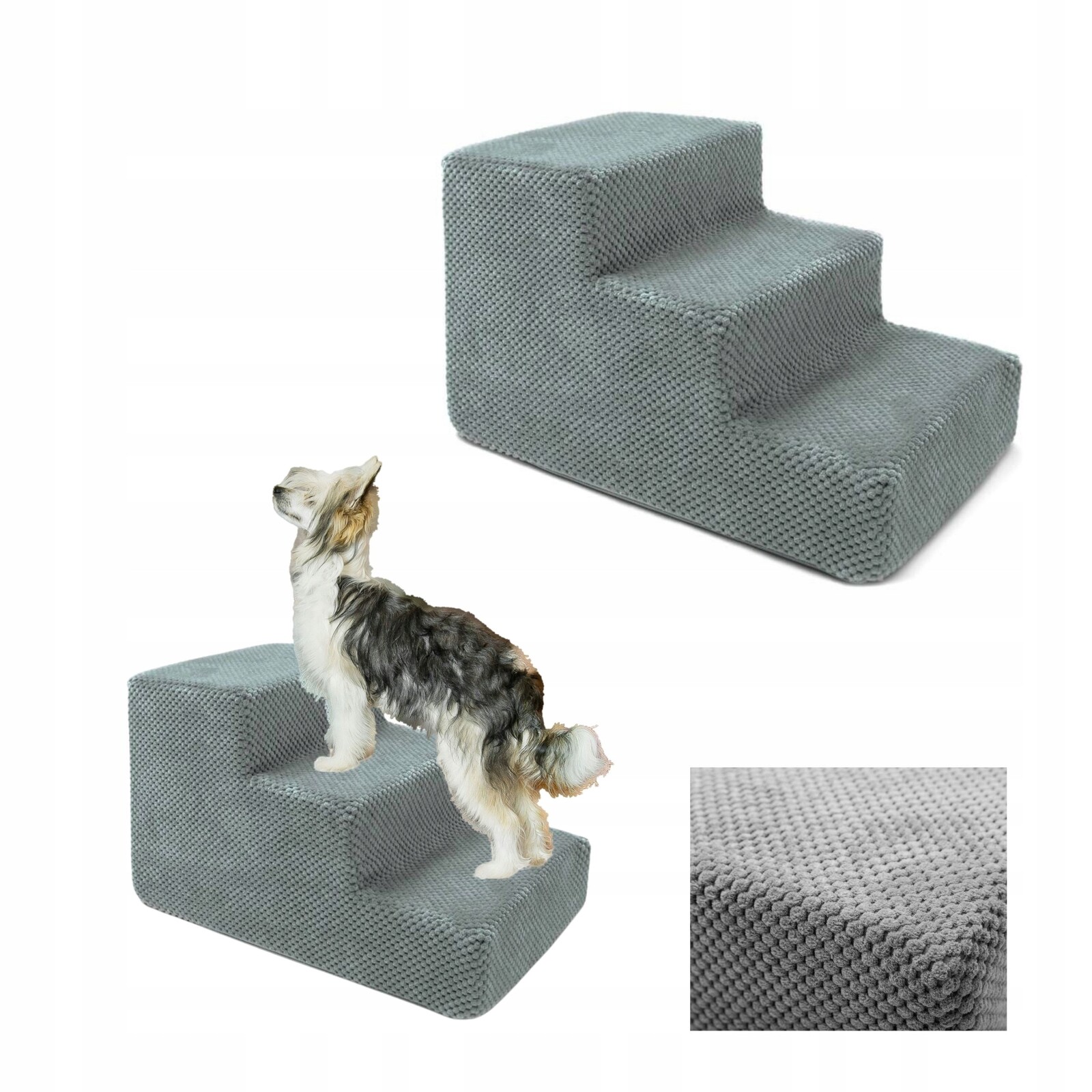 Schody pro psa kočku Rampa 30 cm 3 schody Schodišťová Plošina Protiskluzová