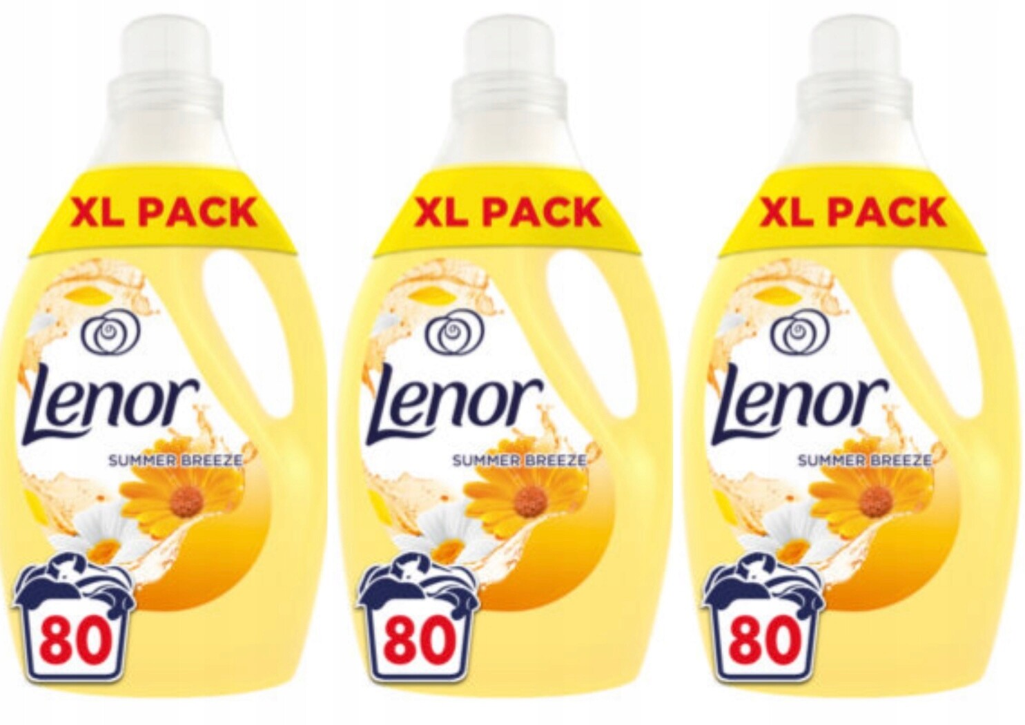 3x Tekutá Aviváž Lenor Summer Breeze 80 Praní 2,64 l