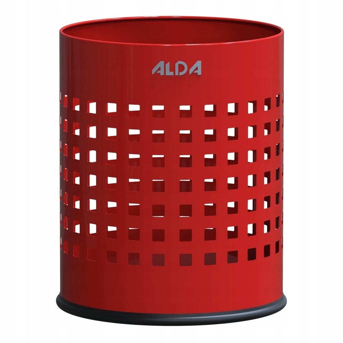 Odpadkový koš Officer 7 l, děrovaný, lakovaná ocel, červená