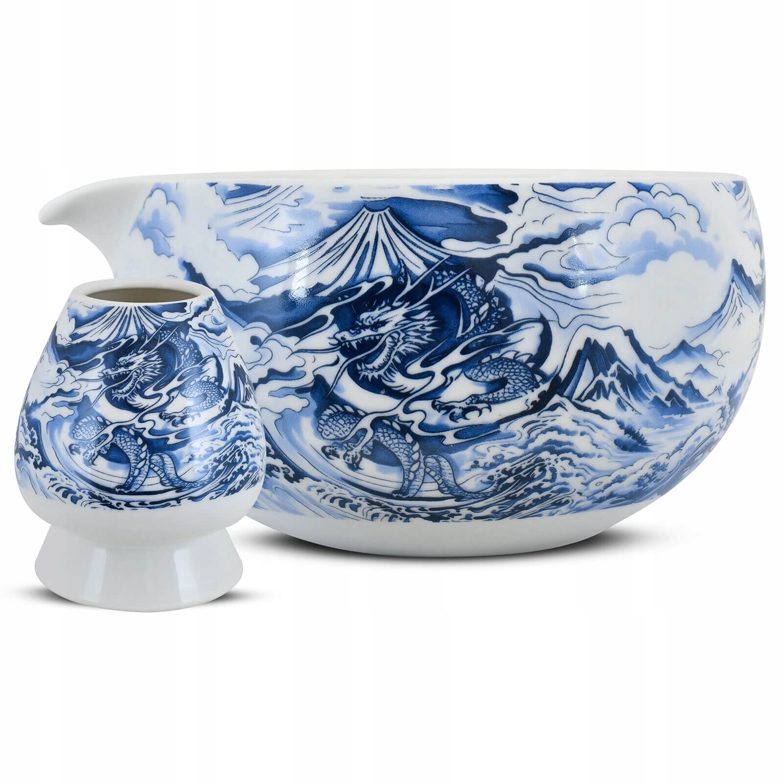 Sada příslušenství Dragon pro přípravu čaje Matchy Matchawan Kusenaoshi