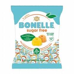 Želé Bonbony s příchutí citronu a mandarinky bez cukru 90 g Bonelle