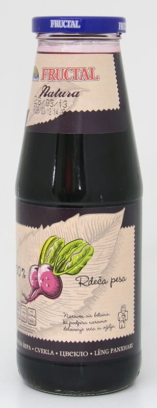 Šťáva z kyselé řepy 100% bez cukru 700 ml