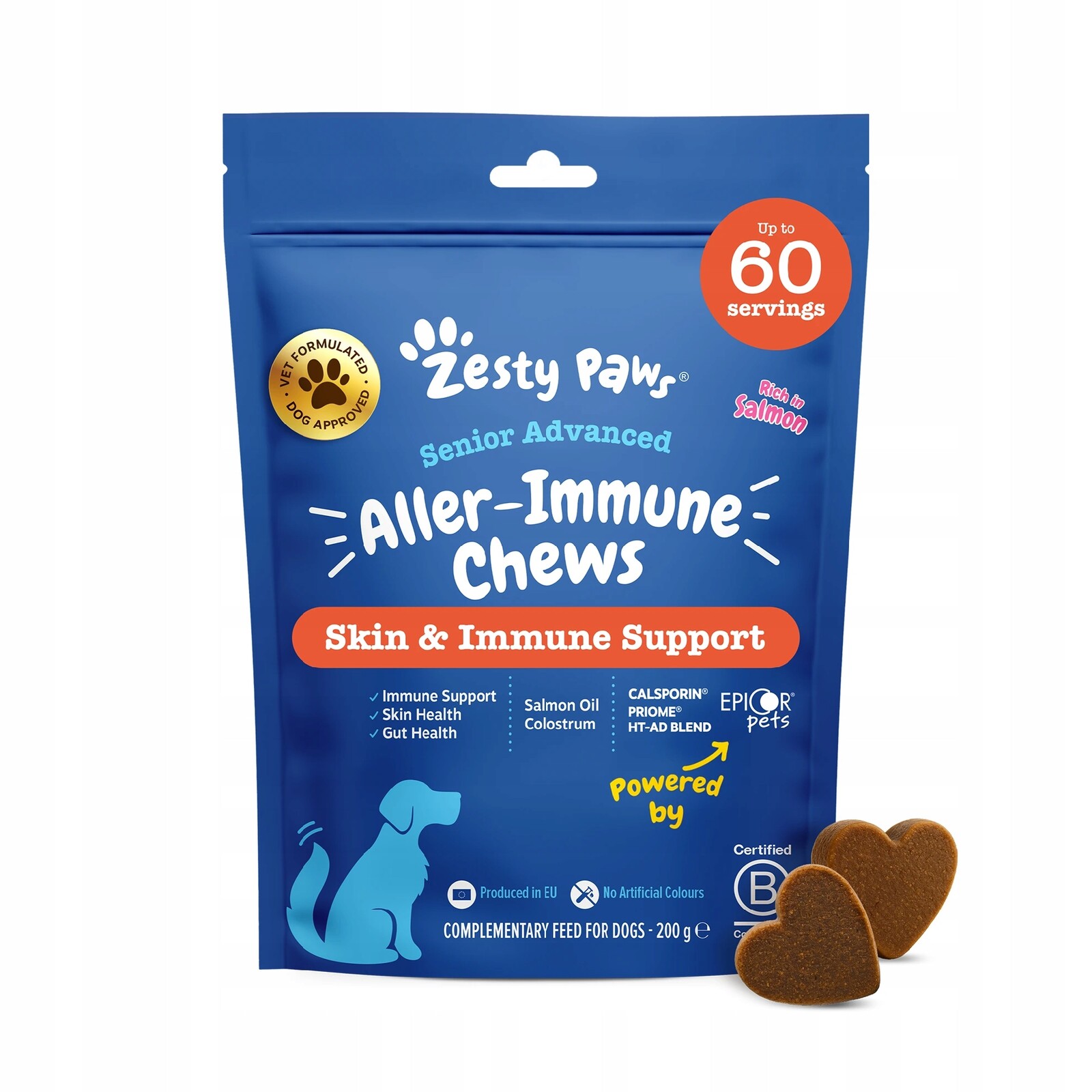 Zesty Paws Senior Advanced Allergy & Immune Chews (60 ks) podpora imunity